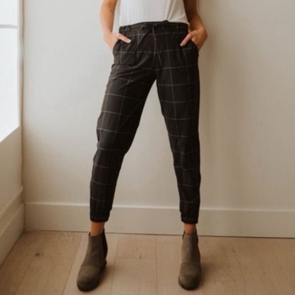 Albion Pants - Albion Fit Windowpane Jetsetters Pants / Joggers